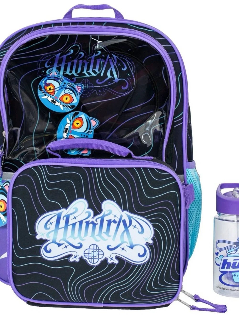 Hunter Kids Purple and Black Backpack with Matching Bottle TF5